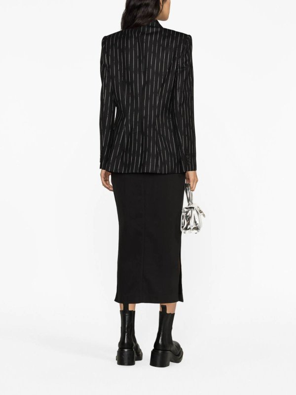 Blazers Alexander Mcqueen Striped Double Breasted Blazer