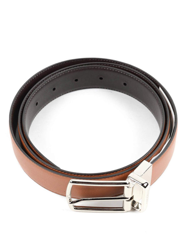 Belts Coach GRAINY LEATHER REVERSIBLE BELT 64085SADDLEDARK Thebs