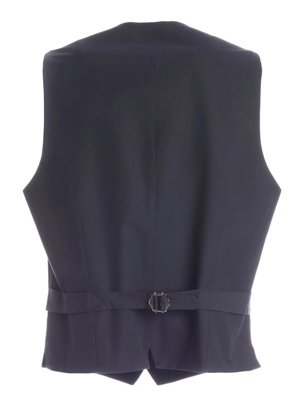 Waistcoats Gilets Lardini Logo Brooch Waistcoat In Blue