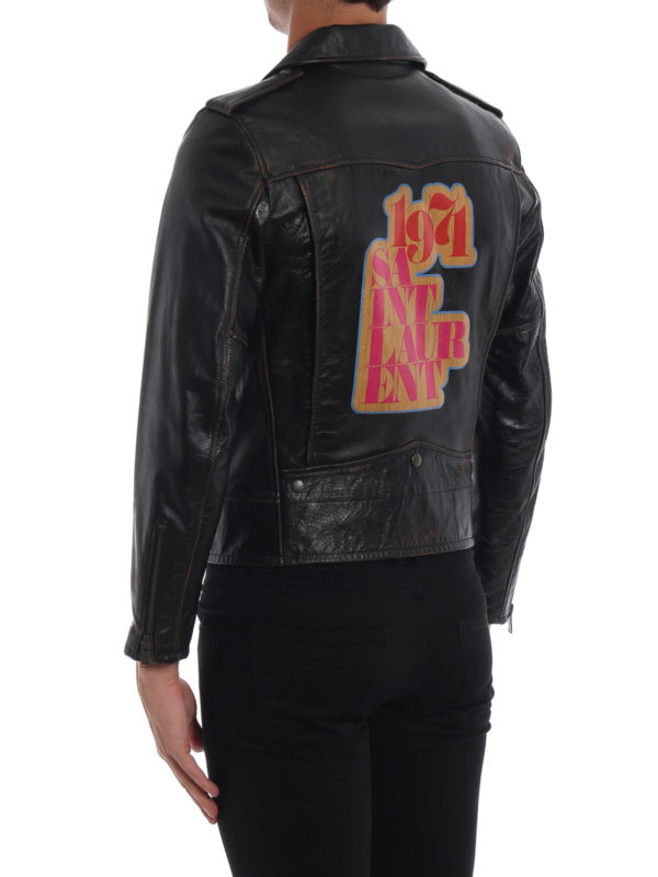 Lederjacke - Schwarz shop online: SAINT LAURENT