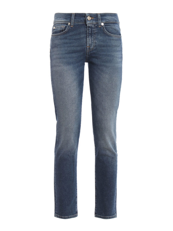 7 FOR ALL MANKIND: Jeans à jambe droite - Jean Droit - Roxanne