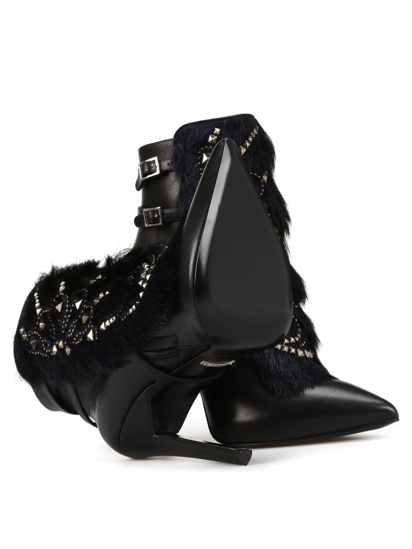 iKRIX ROBERTO CAVALLI: Tronchetto con borchie e pelliccia