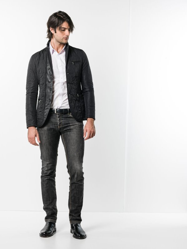 JOHN RICHMOND buy online Giacca trapuntata con inserti pelle