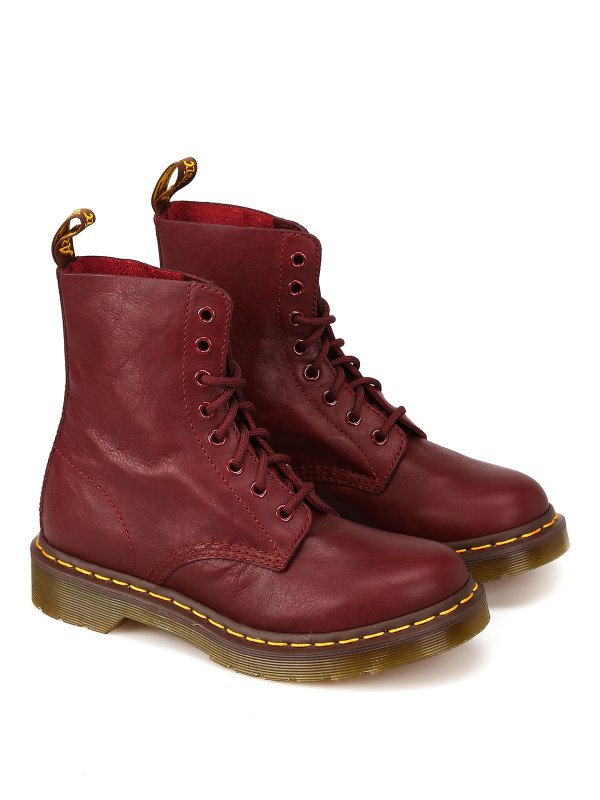 DR. MARTENS: Botines - Botas De Tobillo Rojas