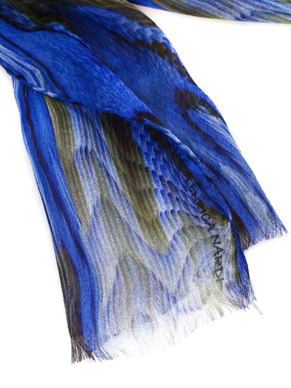 Schal Fur Damen - Blau shop online: MARIA ENRICA NARDI