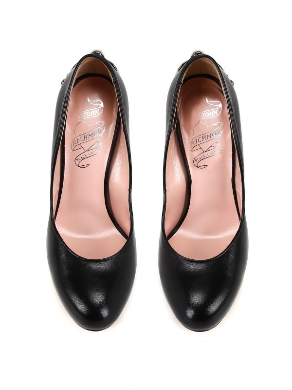 JOHN RICHMOND buy online Leather court shoes with key shaped heel