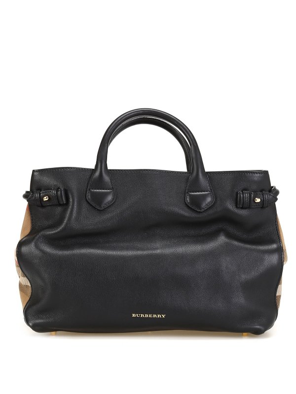 BURBERRY: Handtaschen - Lederhandtasche Medium Banner