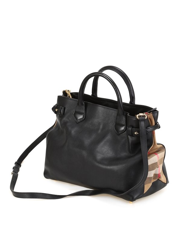 Lederhandtasche Medium Banner shop online: BURBERRY