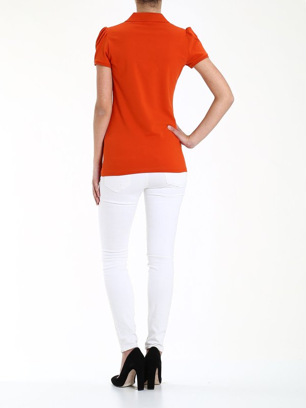 Check placket polo shirt shop online: BURBERRY