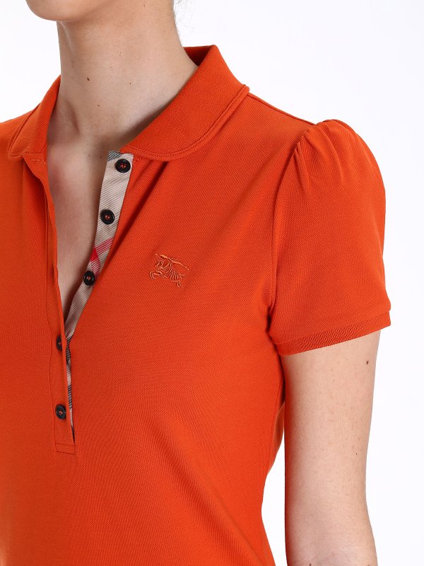 Check placket polo shirt