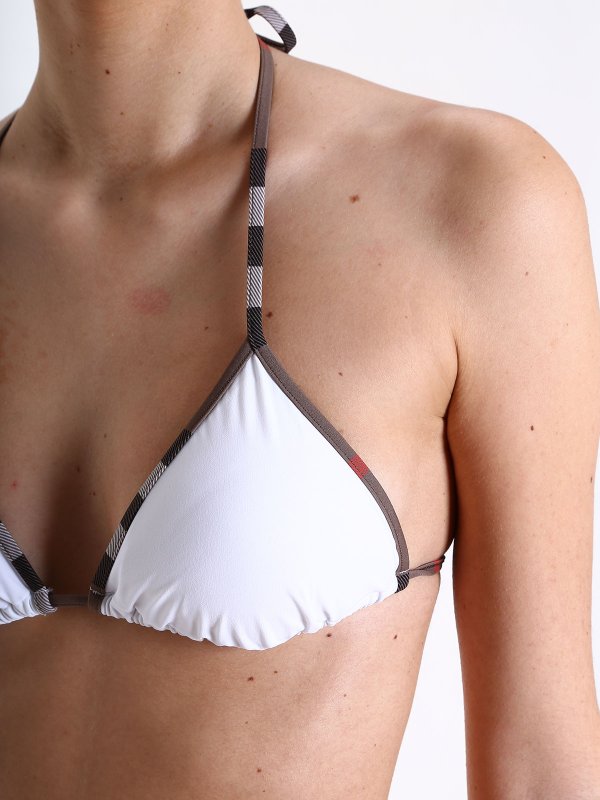iKRIX BURBERRY: Check trim triangle bikini