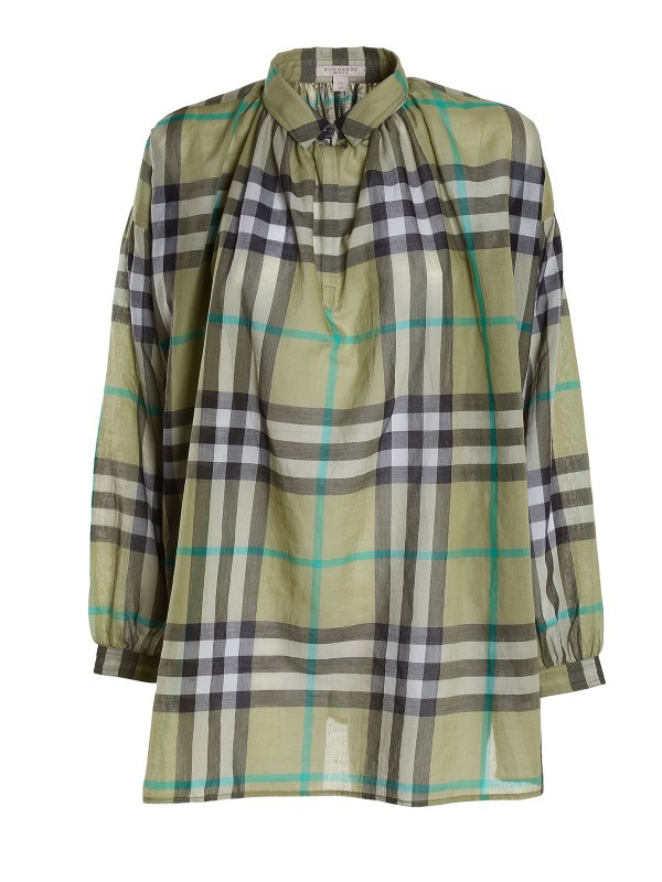 BURBERRY: shirts - Check Cotton Tunic