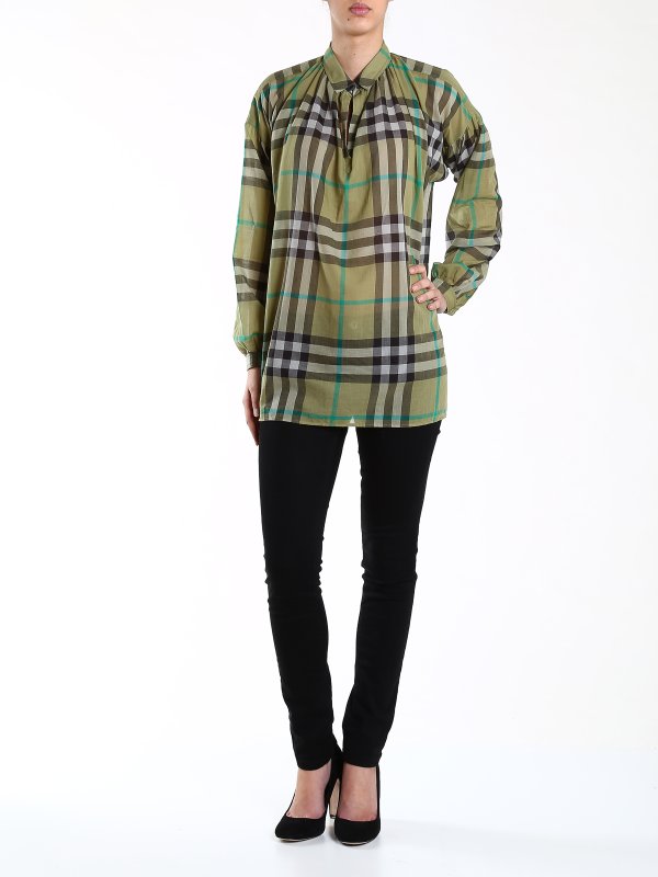 BURBERRY: shirts online - Check Cotton Tunic