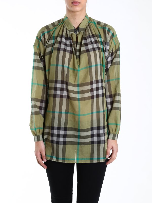 iKRIX BURBERRY: shirts - Check Cotton Tunic