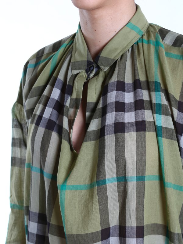 shirts shop online Check Cotton Tunic