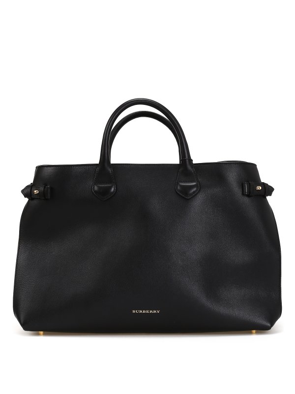 BURBERRY: Handtaschen - Lederhandtasche Large Banner