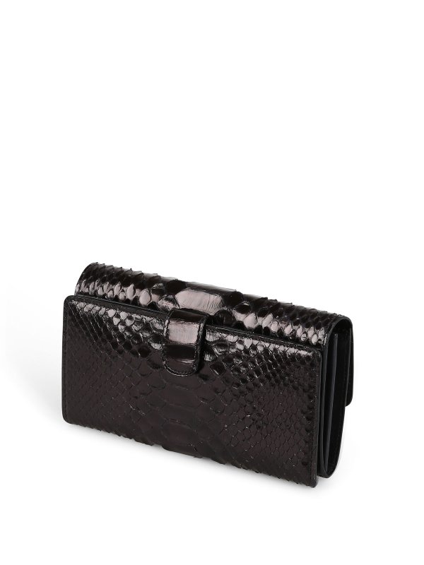Double python leather wallet shop online: Ghibli
