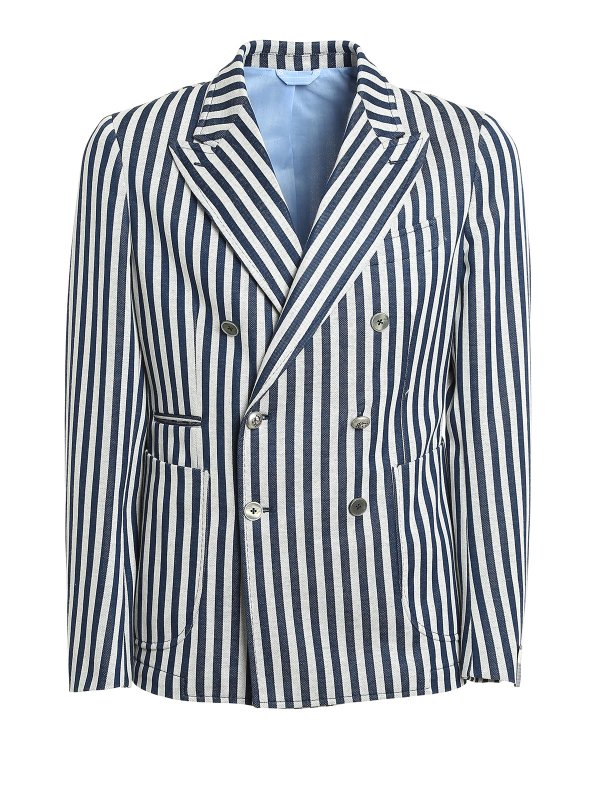 JOHN SHEEP: blazers - Striped Jersey blazer