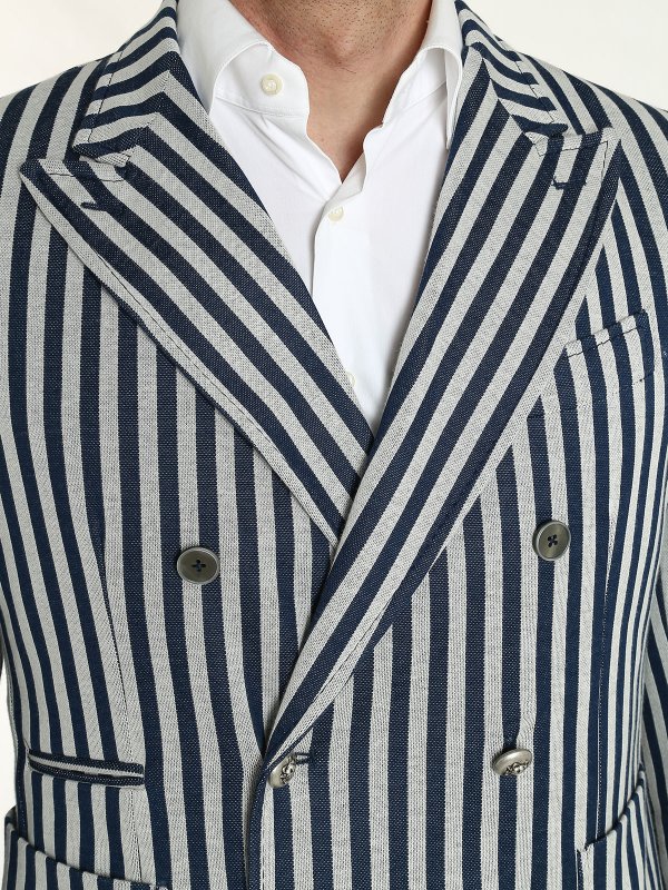 Striped Jersey blazer