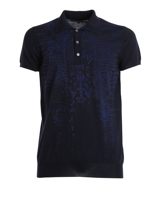 ROBERTO CAVALLI: polo shirts - Snake print polo