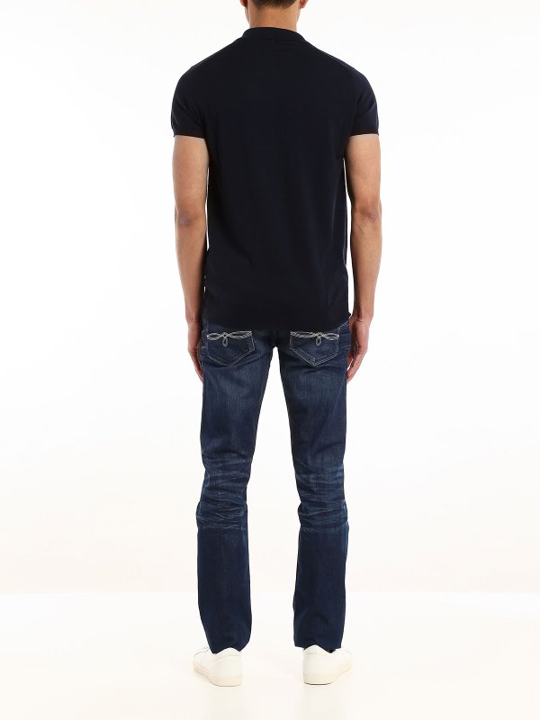 Snake print polo shop online: ROBERTO CAVALLI