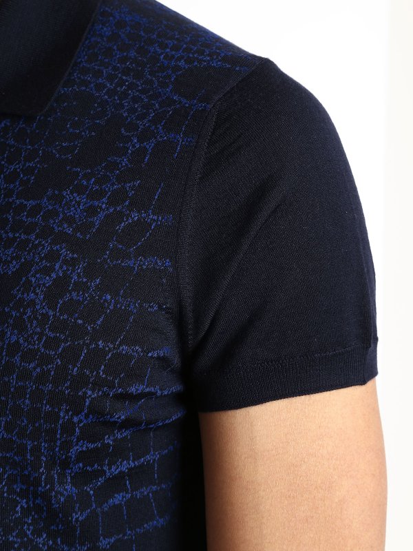 Snake print polo
