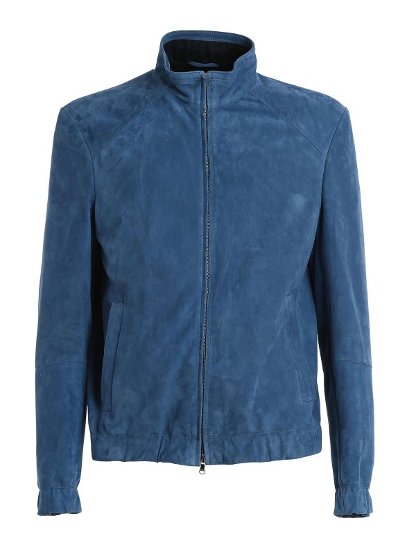 CORNELIANI: leather jacket - Suede jacket