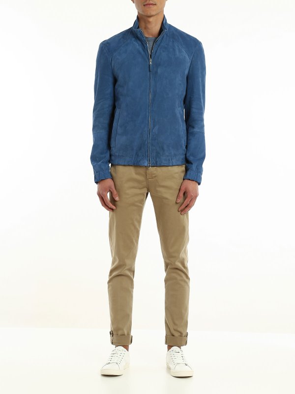 CORNELIANI: leather jacket online - Suede jacket