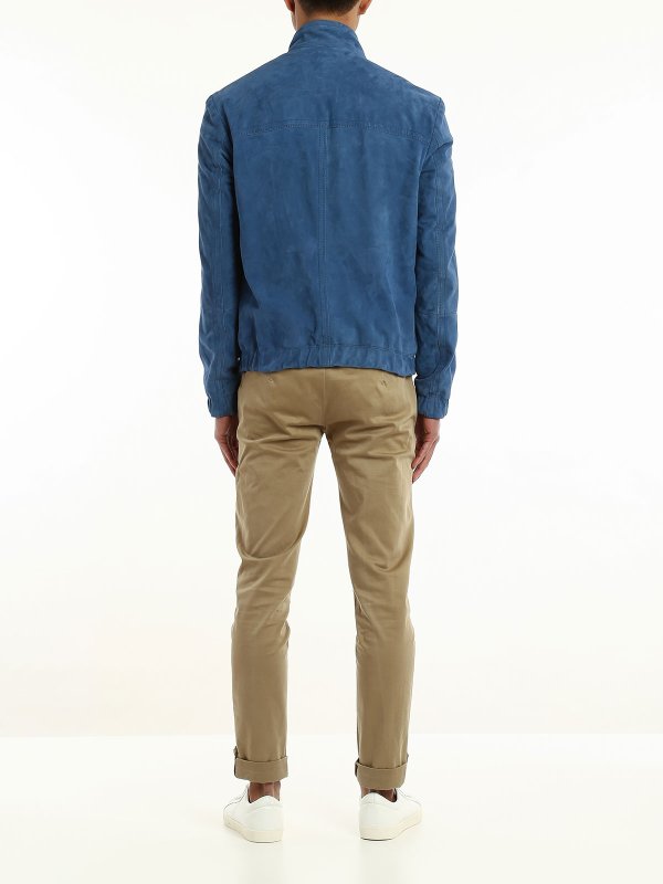 Suede jacket shop online: CORNELIANI