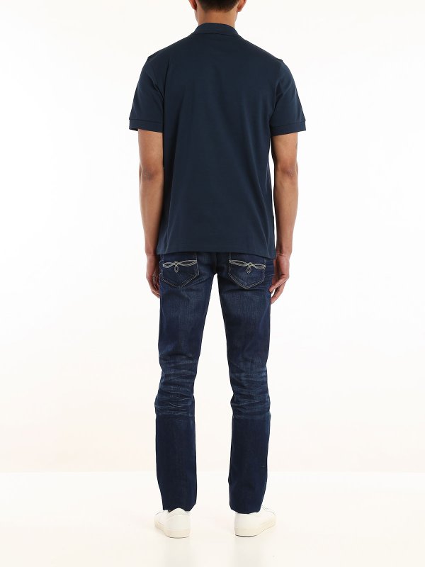 Logo patch polo shop online: BRIONI