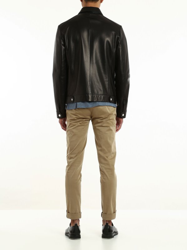 Leather jacket shop online: CORNELIANI
