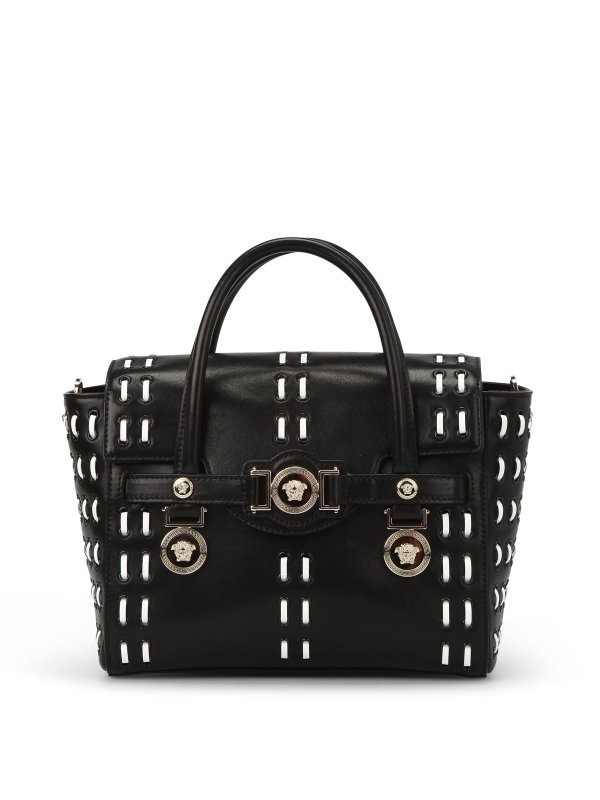 VERSACE: shoulder bags - Leather stitching bag