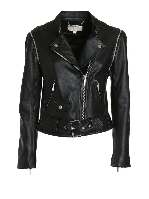 michael kors leather biker jacket