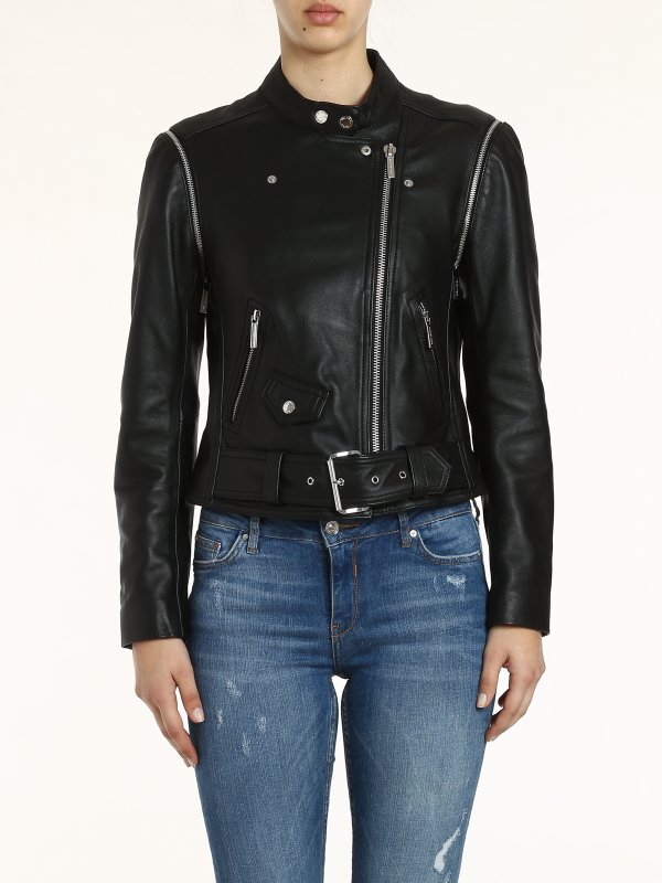 iKRIX MICHAEL KORS: biker jackets - Leather biker jacket