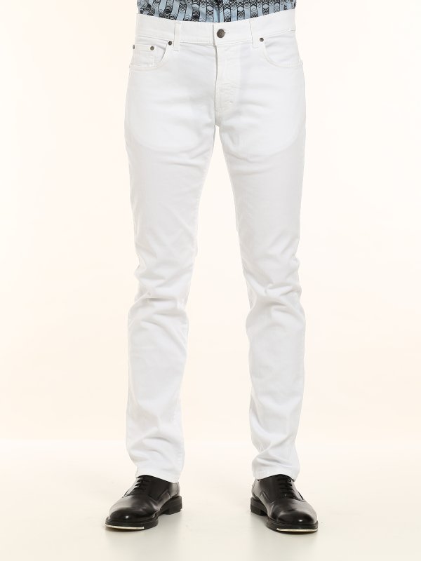 iKRIX VERSACE: ストレートジーンズ - ストレートジーンズ メンズ - 白