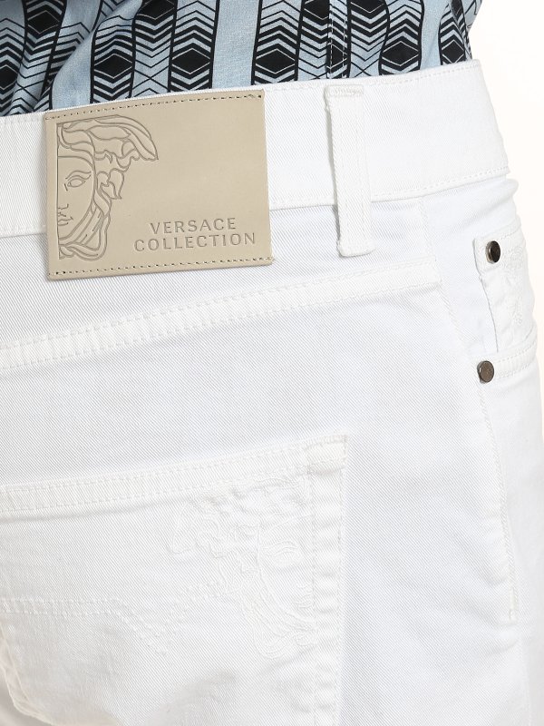 ストレートジーンズ メンズ - 白