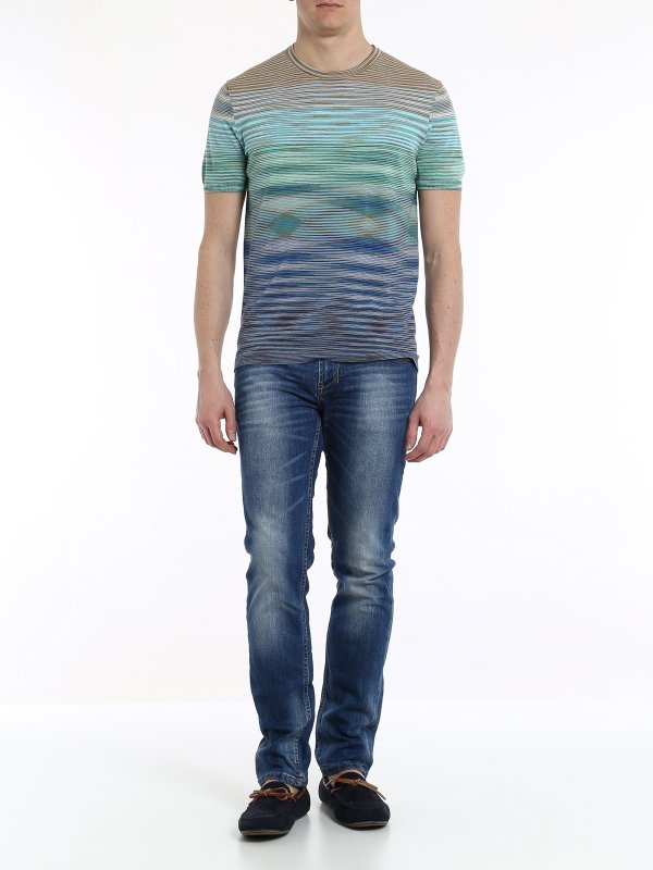 MISSONI: t-shirts online - Striped stretch T-shirt