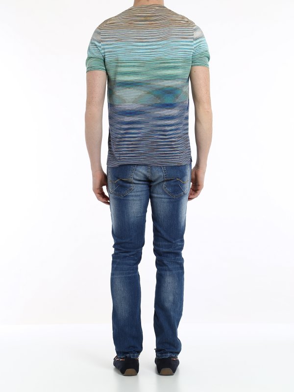 Striped stretch T-shirt shop online: MISSONI