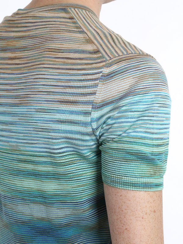 Striped stretch T-shirt