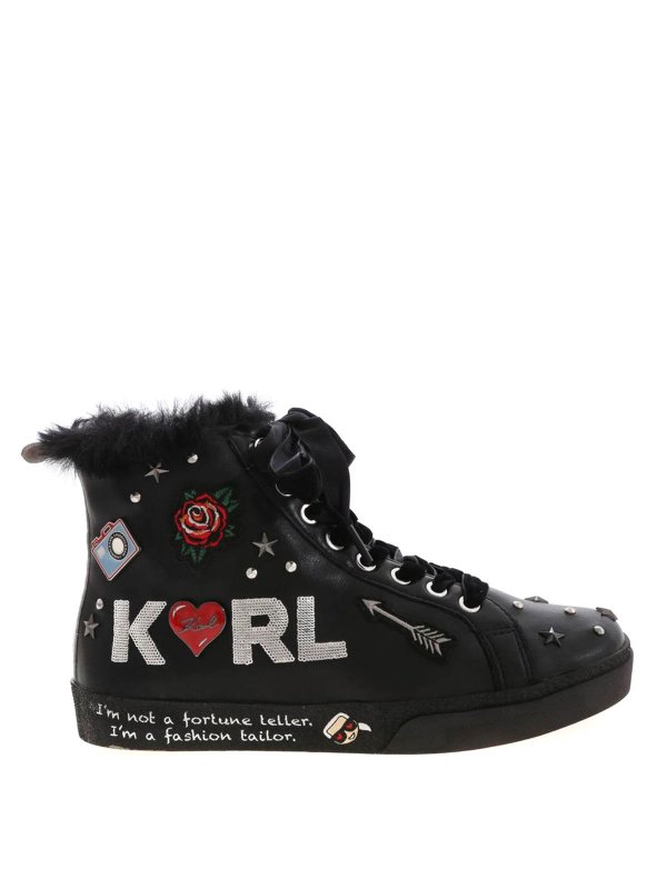 KARL LAGERFELD: trainers - Jewel Badge HI sneakers 