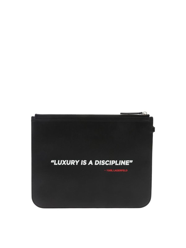 KARL LAGERFELD: clutches online - Karl Legend clutch bag in black