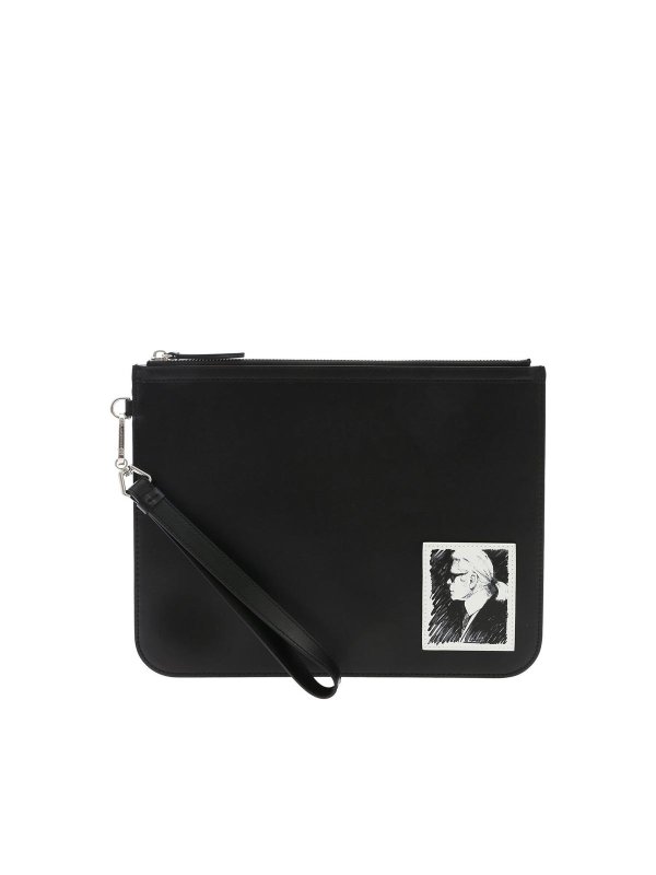 KARL LAGERFELD: Clutch - Pochette - Noir