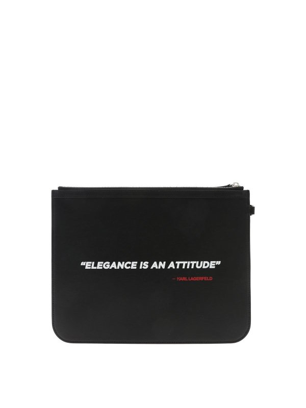 KARL LAGERFELD: clutches online - Karl Legend clutch bag in black