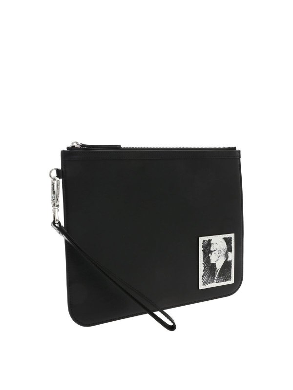 iKRIX KARL LAGERFELD: clutches - Karl Legend clutch bag in black