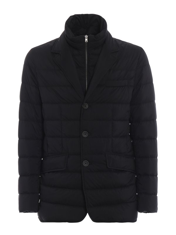 HERNO: padded jackets - La Giacca black padded blazer