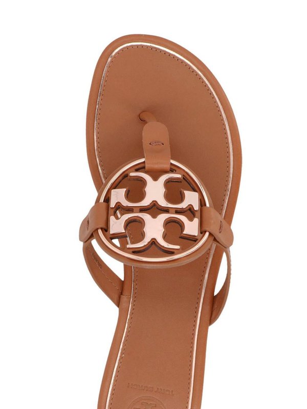 Miller sandals in tan color shop online: TORY BURCH