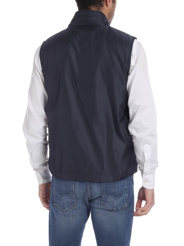 Blue Vernes padded waistcoat shop online: ASPESI