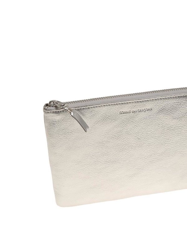 Silver leather bag shop online: COMME DES GARÇONS WALLET