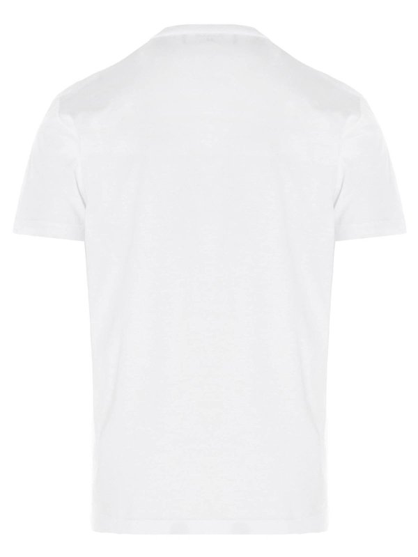 DSQUARED2: t-shirt online - T-shirt logo effetto ottico bianca