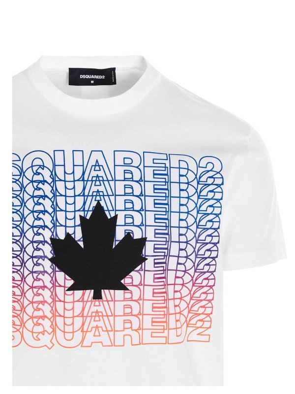 iKRIX DSQUARED2: t-shirt - T-shirt logo effetto ottico bianca